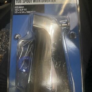 Everbilt Brushed Nickel Tub Spout w/ Diverter 1/2” Slip Fit 1/2” & 3/4” Threaded